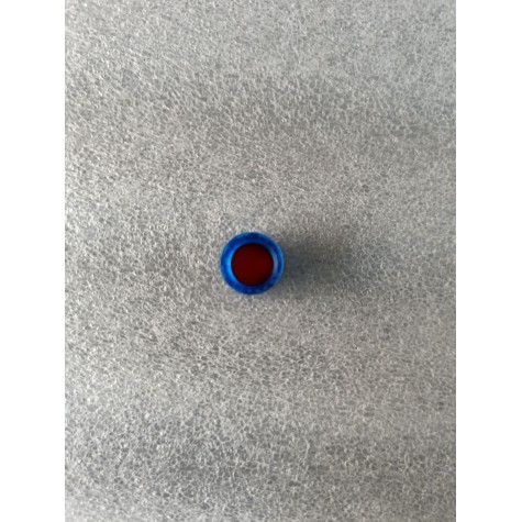 9MM SCREW CAP, BLUE, WITH PTFE / SILICONE 100/PK